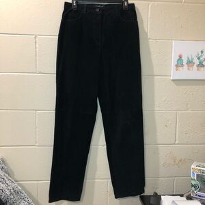 Bushwacker Black Genuine Leather Dress Pants Size 10
